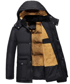 Clothing plus velvet padded jacket men winter