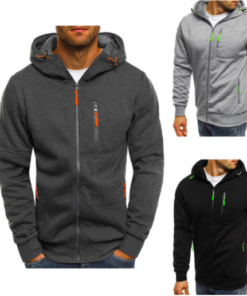 Men Hoodie Cotton Jacket