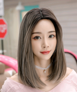 Wig in the long straight hair fashion realistic wig wig long straight hair
