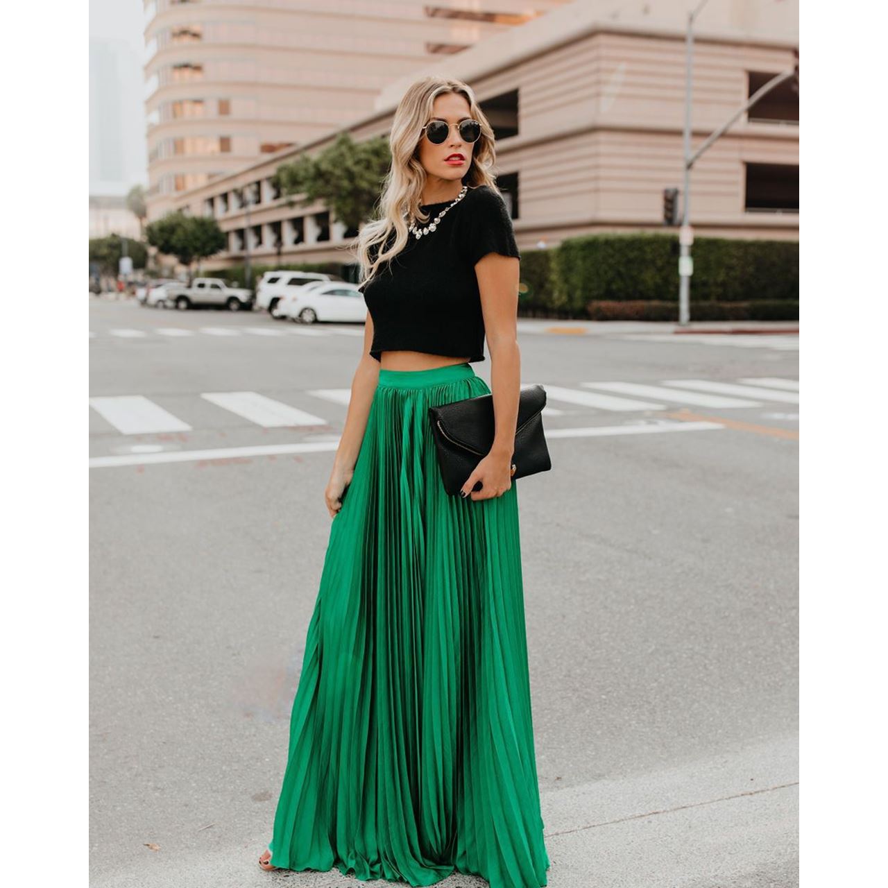 Women fashion casual skirt girls high Waist long skirts - Image 3