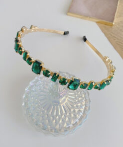 Golden Headband With Diamonds And Diamonds Headband