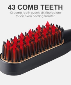 Alternative view of Mini Hair Straightener Brush Hot Comb Iron Ceramic
