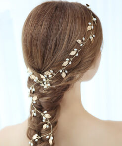 Bridal Headgear Golden Leaves European And American Wedding Headband