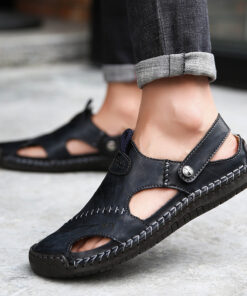 Alternative view of Men's Closed Toe Sandals Summer Adjustable Slides Slippers Fashion Beach Shoes