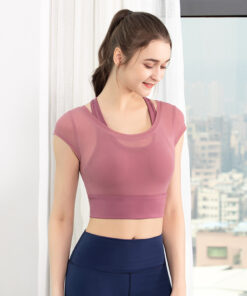 Alternative view of Yoga Clothes Women Gym Sports T-Shirt Slimming Tops