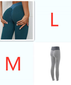 Alternative view of Plaid Leggings Fitness Yoga Pants Women's Seamless High Waist Breathable Gym Leggings