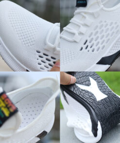 Alternative view of New Sports Shoes Men's Breathable Casual Mesh Shoes Comfort Increase Lace-up Non-slip Low-top Running Shoes