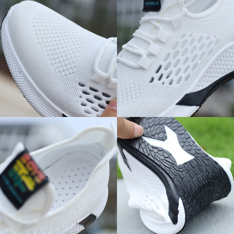 New Sports Shoes Men's Breathable Casual Mesh Shoes Comfort Increase Lace-up Non-slip Low-top Running Shoes – Bild 2