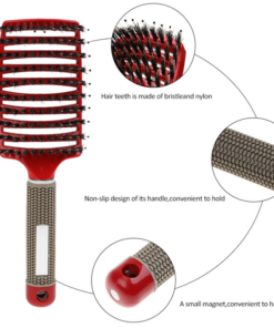 Alternative view of Hairbrush Anti Klit Brushy Haarborstel Women Detangler Hair Brush Bristle Nylon Scalp Massage  Teaser Hair Brush Comb