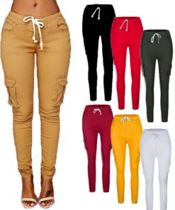 Women's multi-bag casual pants