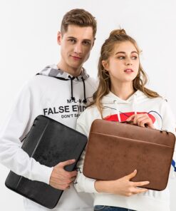 Leather Laptop Bag With Portable Liner