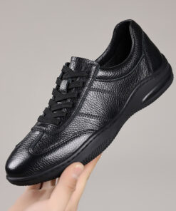 Alternative view of Mens Casual Leather Shoes Breathable Genuine Leather Shoes For Men