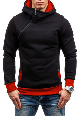 Brand Hoodie Oblique Zipper Solid Color Hoodies Men Fashion Tracksuit Male Sweatshirt Hoody Mens - Image 5