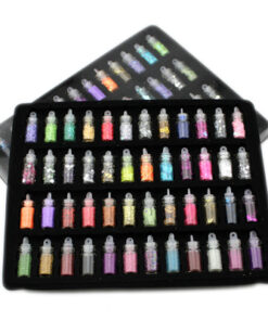 48 In One Nail Jewelry Set Nail Sequins Powder DIY Handmade Toy Material 11x22mm