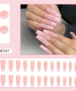 Alternative view of Heart Stripe Fake Nails