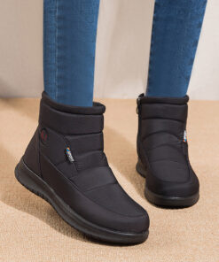 Alternative view of Ankle Boots For Women Non-slip Waterproof Snow Boots Flat Heels Warm Shoes