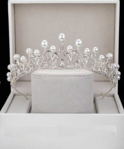 Alternative view of Fashion Pearl Bridal Tiara Crown Wedding Jewelry
