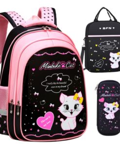 Alternative view of Kids School Cute Cat Print Backpack