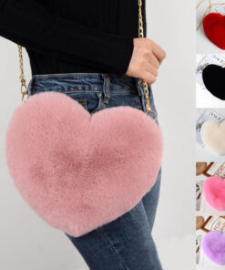 Love Bags For Women Plush Chain Shoulder Bags Valentine's Day Party Bag