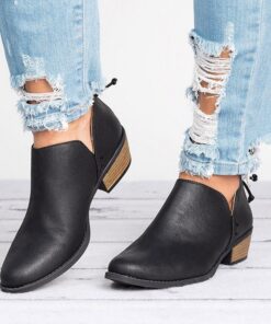 Alternative view of Autumn Women Shoes Retro High Heel Ankle Boots