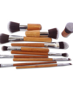 Alternative view of Bamboo Handle Makeup Brush Bamboo Pole Makeup Brushes Suit Bamboo Pole With Sack Top Quality
