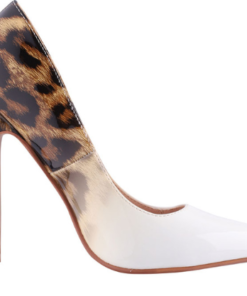 Alternative view of Shallow mouth pointed fine with color matching leopard sexy fashion high heels