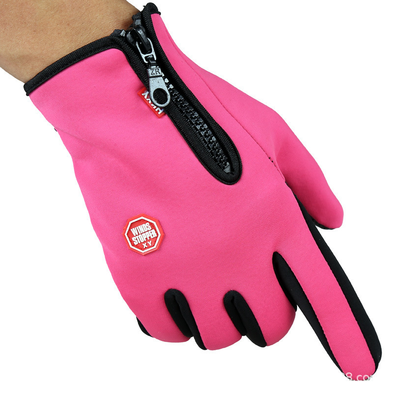 Full Finger Touch Screen Zipper Ski Gloves - Image 3