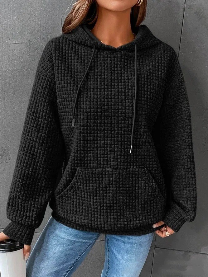 Women's Loose Casual Solid Color Long-sleeved Sweater - Image 7