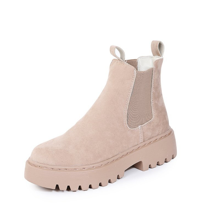 Women Ankle Boots Solid Color Chunky Boots Autumn Winter Platform Shoes – Bild 7