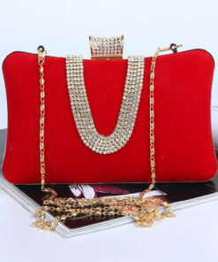 Suede European And American Food Bag U-shaped Diamond
