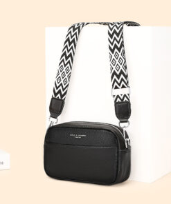Alternative view of Fashion Simple Shoulder Messenger Bag Top Layer Cowhide Small Square Bag