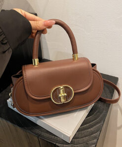 Alternative view of Premium Retro Matte Tote Bag Autumn Crossbody Mini Round Bag