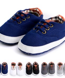 Solid color casual lace soft bottom baby canvas shoes baby shoes toddler shoes