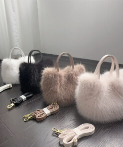 Women's Fox Fur-style Tote Bag