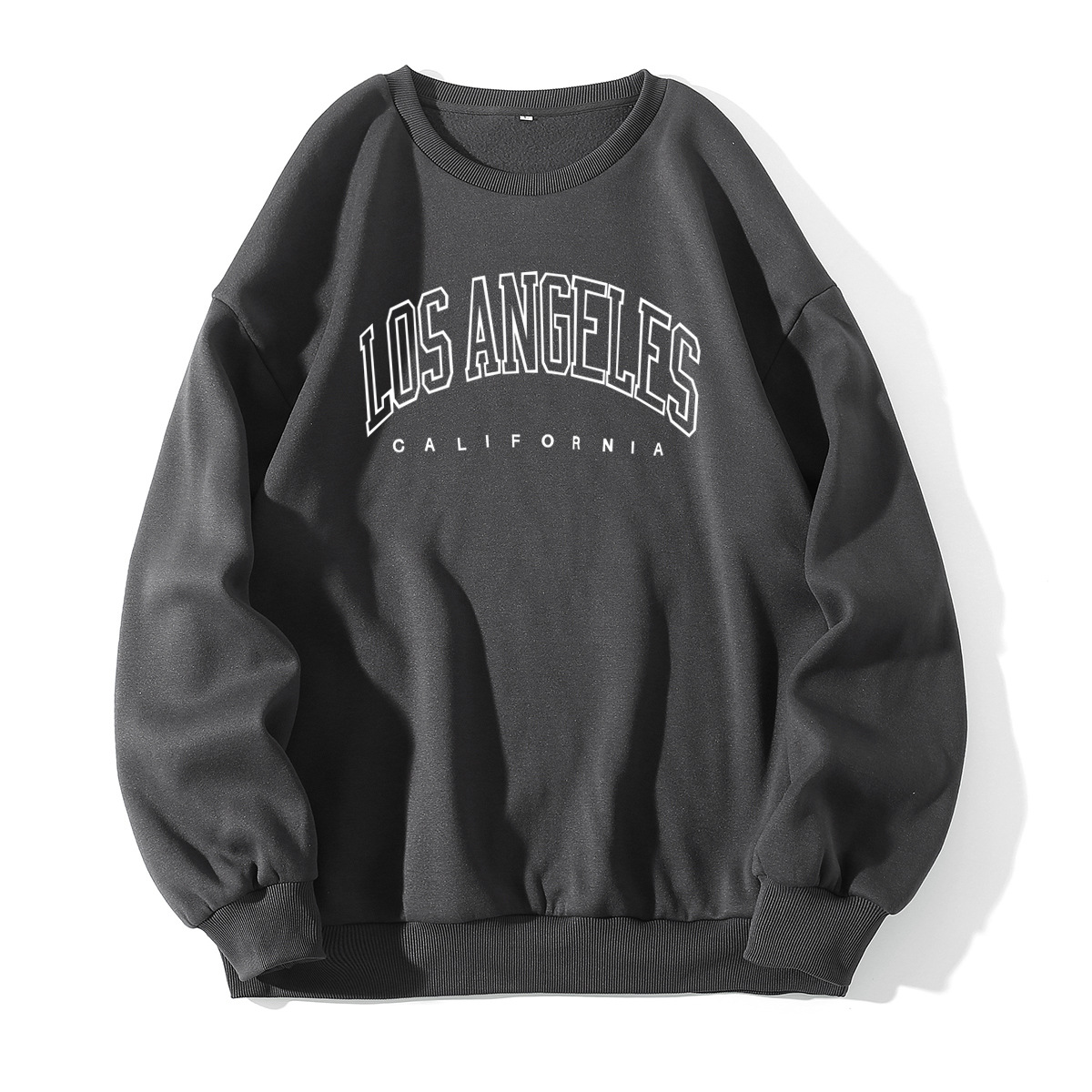 Letter Print Crew Neck Pullover Sweatshirt - Image 5