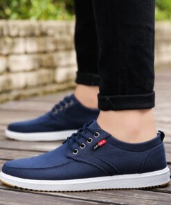 Alternative view of Men's Lace-up Canvas Shoes Casual Men Breathable Walking Flats Shoes