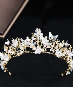 Handmade Butterfly Crystal Crown Hair Band