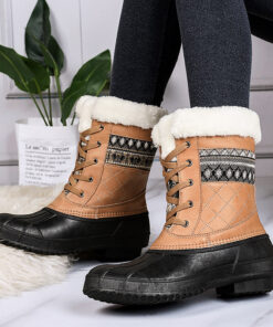 Alternative view of Winter High-top Hiking Shoes Women Non-slip Plus Velvet