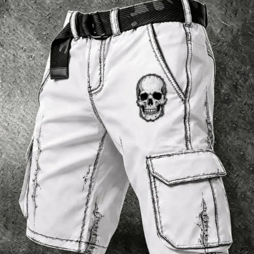 3D Digital Print Retro Casual Shorts