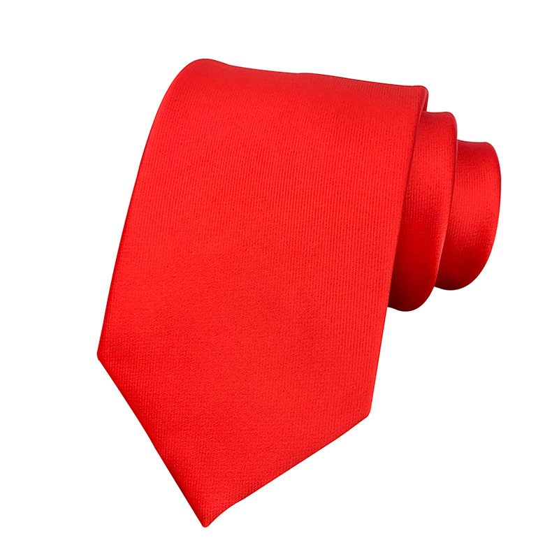 Men's Classic Solid-color Satin Tie - Image 5