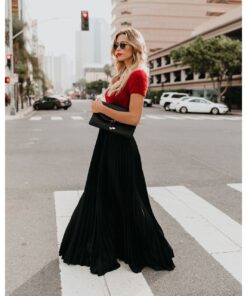 Alternative view of Women fashion casual skirt girls high Waist long skirts