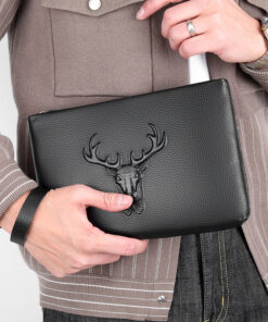 First Layer Cowhide Envelope Men's Clutch Bag