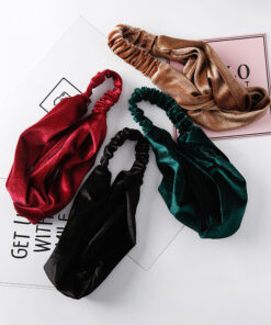 Velvet cross wide-brimmed hair band elastic stretch headband hair band hair accessories