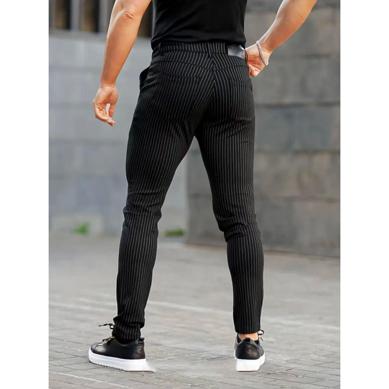 Men's Slim-fit Striped Casual Versatile Trousers - Image 4