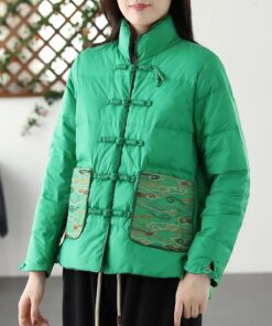 Women's Clothing Short Embroidery Down Jacket Women