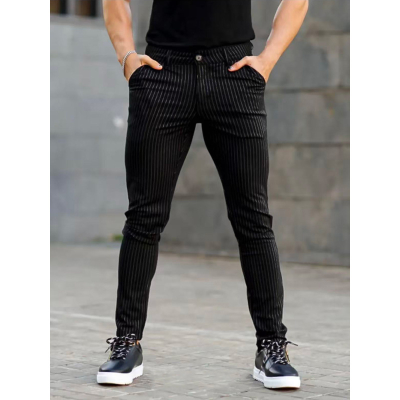 Men's Slim-fit Striped Casual Versatile Trousers - Image 6