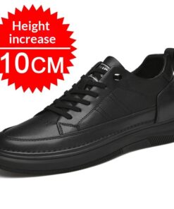 Men's Casual Sneakers With A Hidden Height-increasing Insole