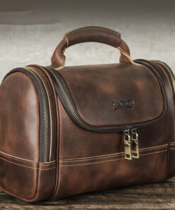Vintage Cowhide Multi-Training Bag Portable Pouch