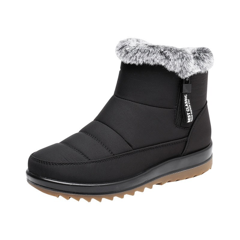 Winter Snow Boot With Side Zipper Fashion Warm Plush Ankle Boots Women's Fleece Short Shoes – Bild 7