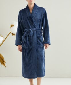 Alternative view of Couple's  Flannel Bathrobe For Men